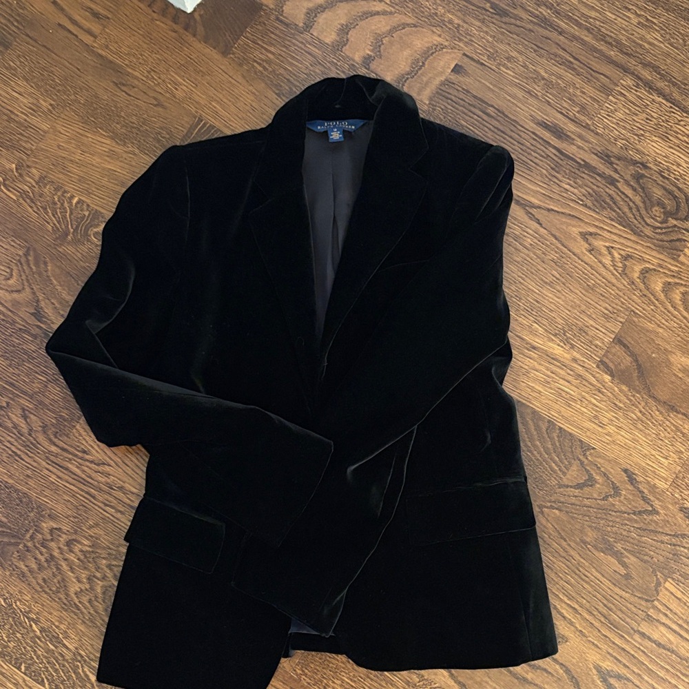 Ralph Lauren Black Velvet Blazer Kids